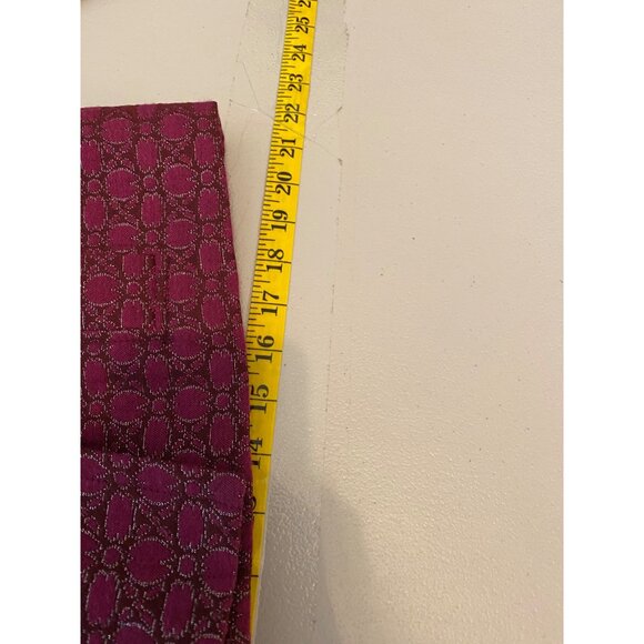 Isaac Mizrahi Double-Breasted Fuchsia Silver Sparkles Jacquard Coat Size 8 - Picture 10 of 11